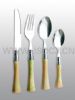 Key Supply Plastic Knife And Fork Handles, Stainless Steel Utensils, Plastic Cut